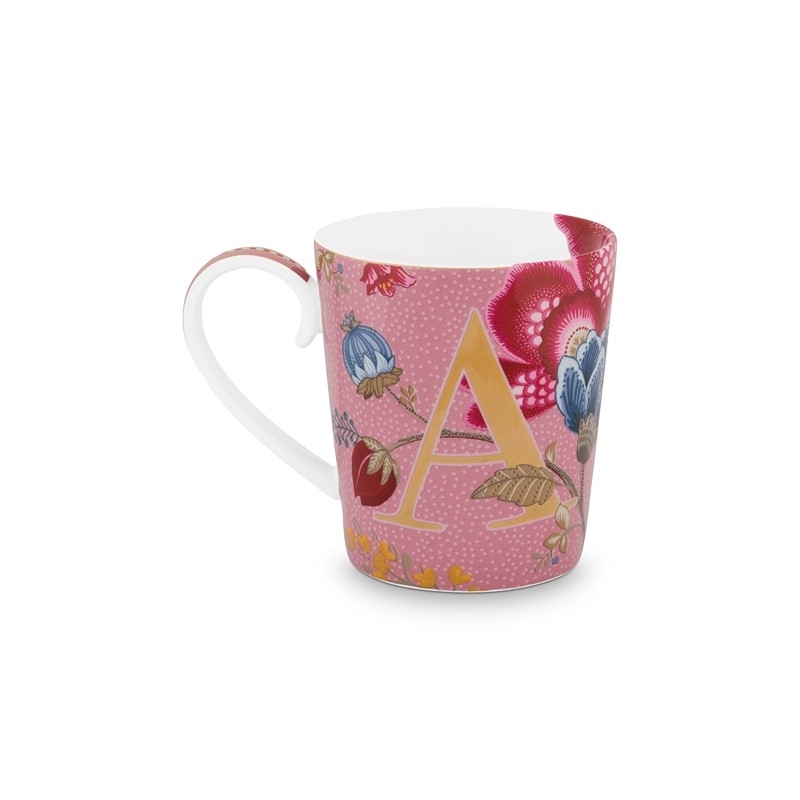 Mug Alphabet "A" 350ml -  Rose