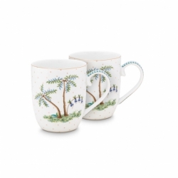 Coffret - 2 petit mug Jolie pois or - 145ml