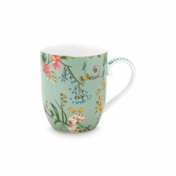 Petit mug Jolie feurs bleu - 145ml