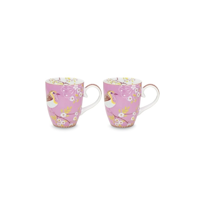 Coffret - 2 Grand mug  Early Bird Rose - 350ml