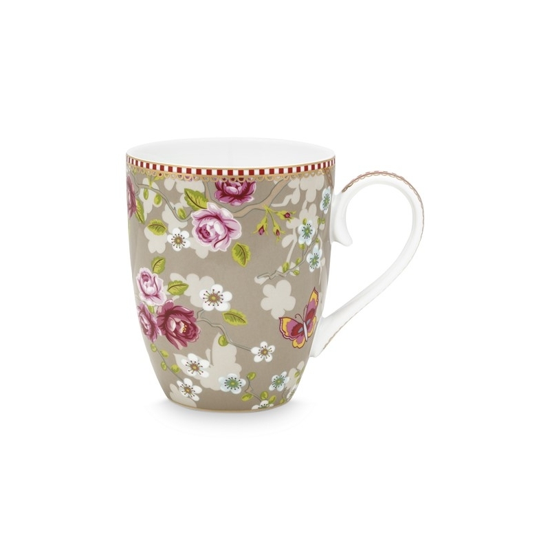 Grand Mug Chinese Rose Early Bird Kaki - 350ml