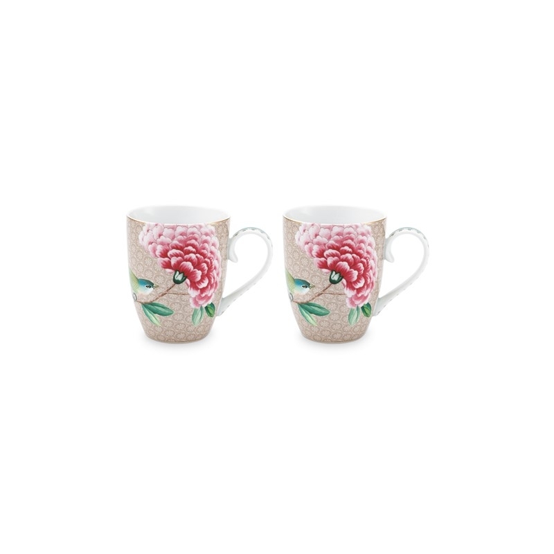 Coffret - 2 Grand mug Blushing Birds Kaki - 350ml