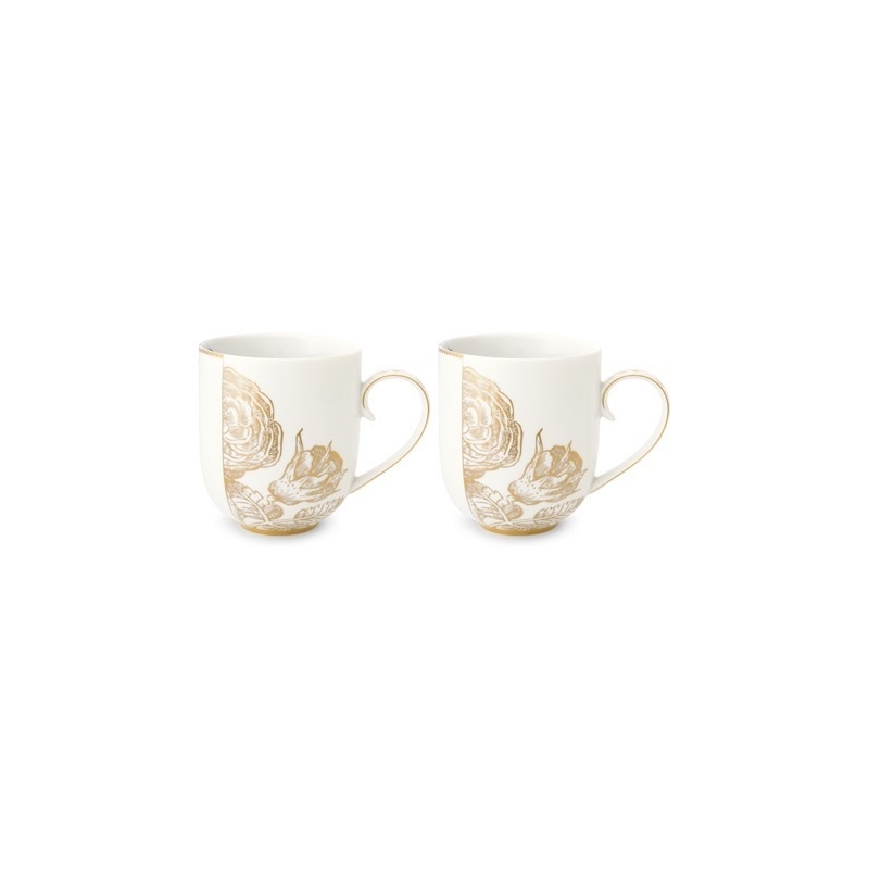 Coffret - 2 grand mug Royal Blanc