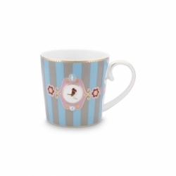 Love Birds Grand mug Bande Bleu/Kaki - 250ml