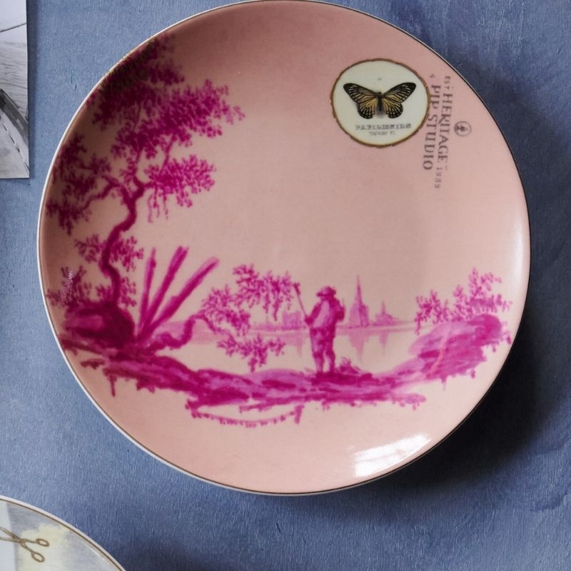 Assiette plate Héritage Rose - 18cm