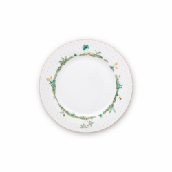 Assiette plate Jolie pois or - 26,5cm