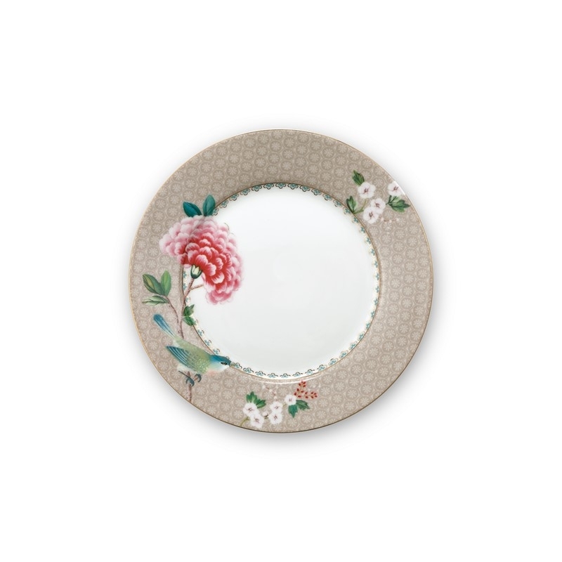 Assiette dessert Blushing Birds Kaki - 21cm