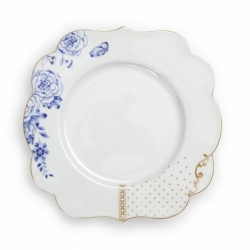 Assiette à pain Royal Blanc décoré - 17cm