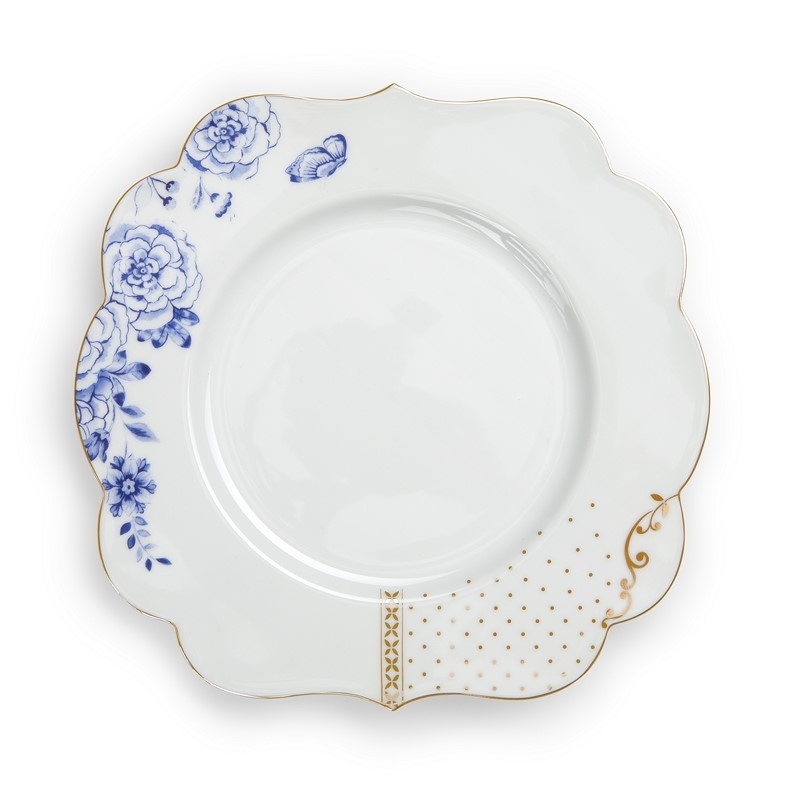 Assiette à pain Royal Blanc décoré - 17cm