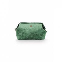 Trousse de toilette - Velours brodé - Vert -...