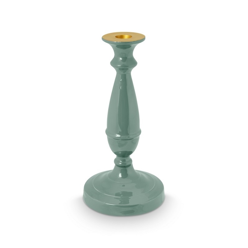 Bougeoir métal S - Vert foncé - 24cm