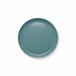 Plateau rond émaillé Bleu foncé - 50cm