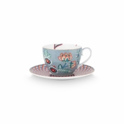 Paire tasse thé Flower Festival Bleu clair 280ml