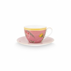 Paire tasse thé La Majorelle Rose 280ml