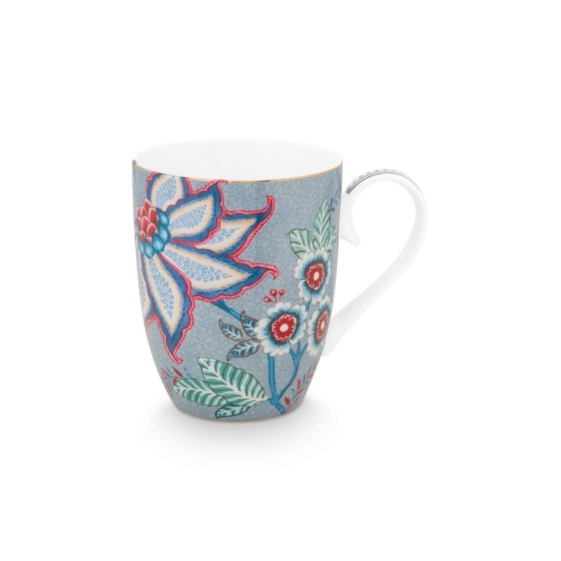 Grand mug Flower Festival Bleu clair 350ml