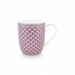 Petit mug Flower Festival Scallop Rouge-Bleu...