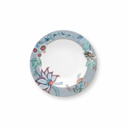 Assiette creuse Flower Festival Bleu clair -...