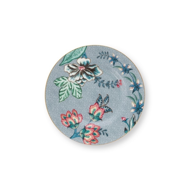 Assiette petit four Flower Festival Bleu clair - 12cm