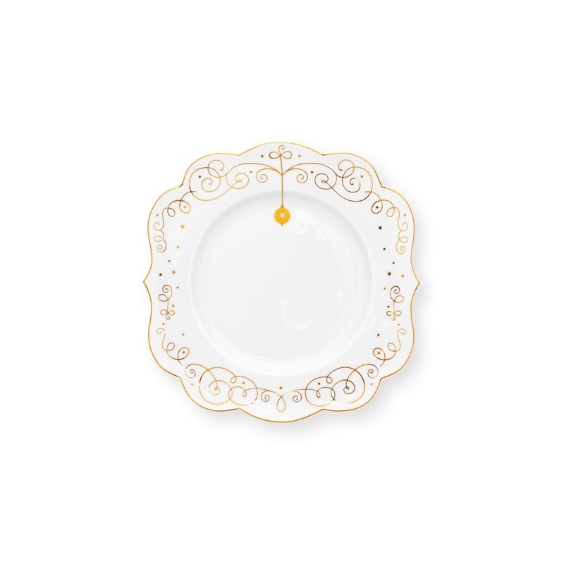 Assiette - Royal Winter White - Blanc / Or - 17cm