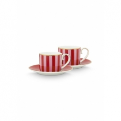 Coffret de 4 paire tasse à café Love Birds -...