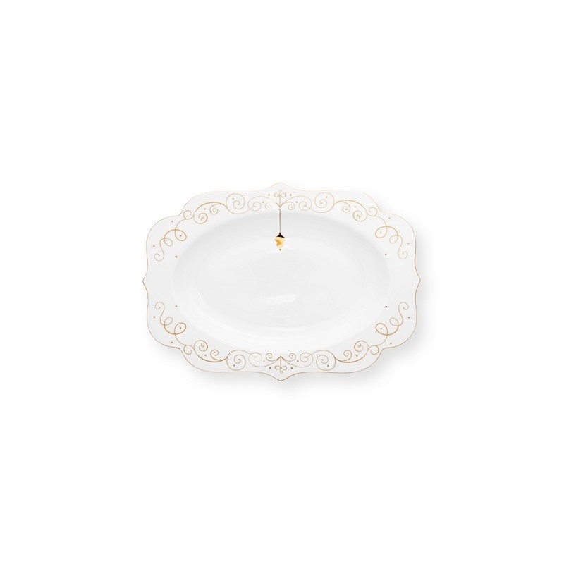 Plat de service ovale - Royal Winter White - 40cm