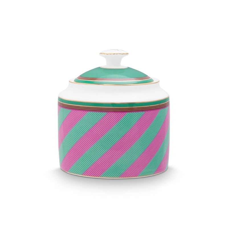 Sucrier - Pip Chique Stripes - Rose / Vert - 550ml