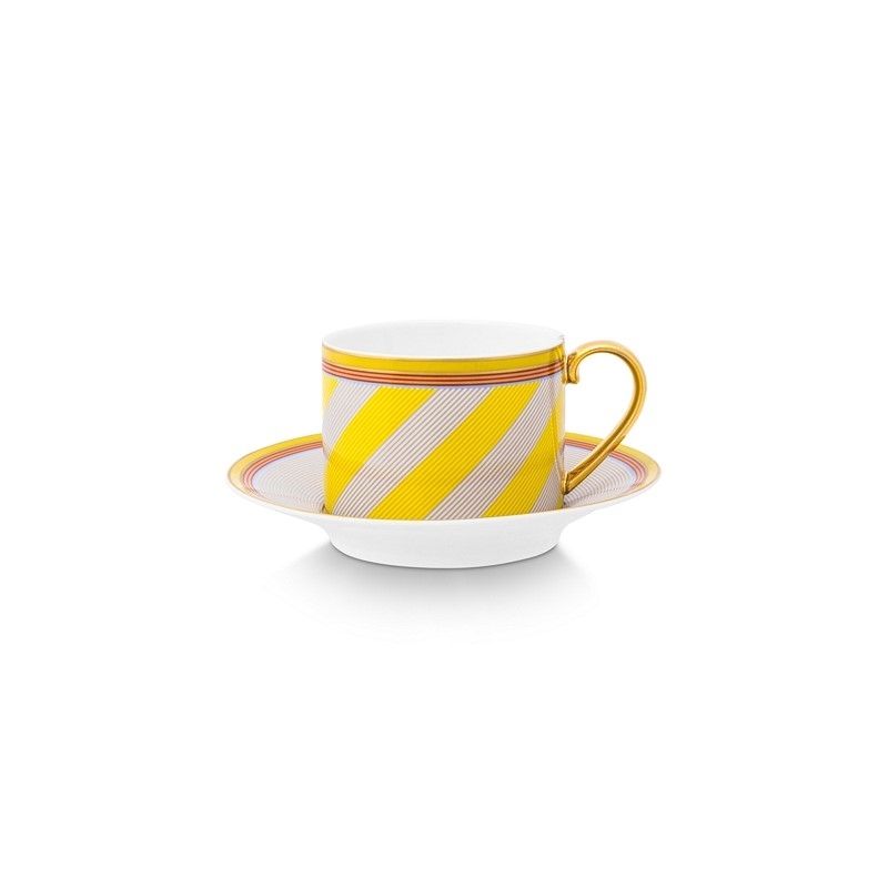 Paire tasse à thé Pip Chique Jaune - 220ml