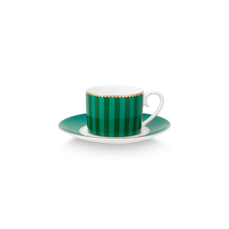 Paire tasse à café Love Birds Emeraude/Vert - 125ml