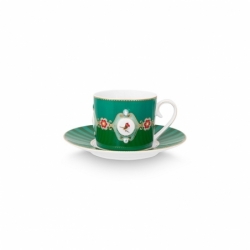 Paire tasse à thé Love Birds Emeraude/Vert - 200ml