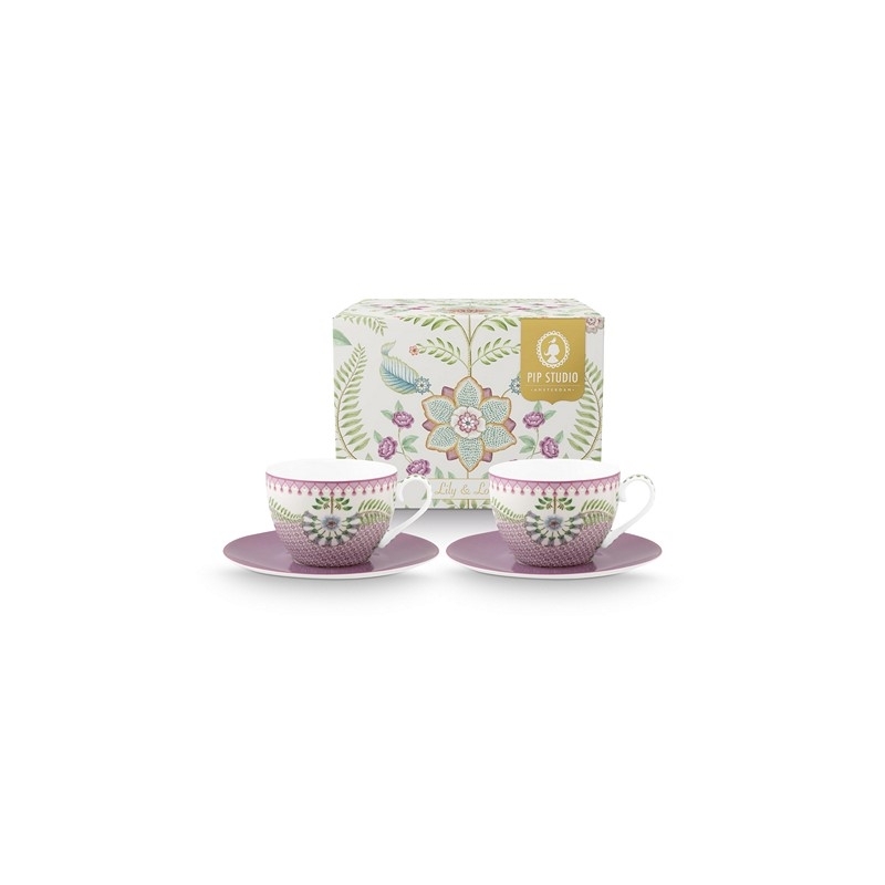 Coffret 2 Paire tasse thé Lily & Lotus - 280ml