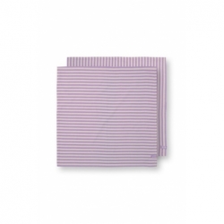 Set de 2 Torchons Rayés Lilas - 65x65cm