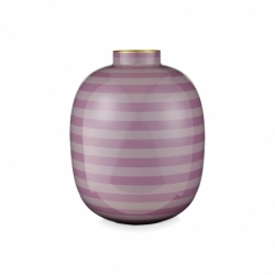 Vase métal Stripes Lilas - 32cm