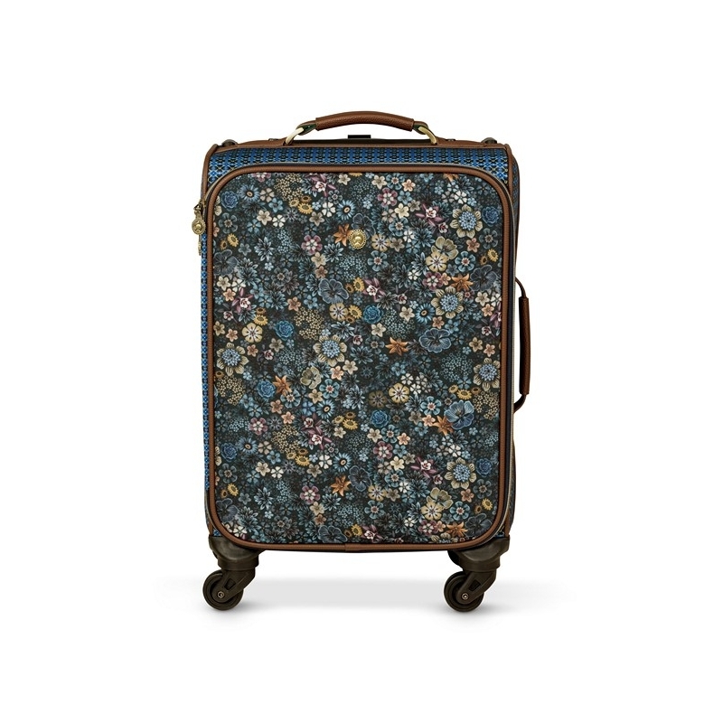 Valise à roulette - Tutti i Fiori - Bleu - 35x22x47cm