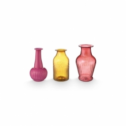 Set de 3 vases en verre - S - Rose