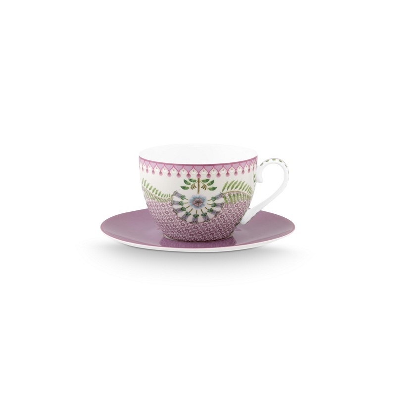 Paire tasse thé Lily & Lotus Lilas - 280ml