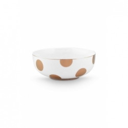 Bol Dot Delight Blanc/Or - 15cm