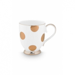 Mug Dot Delight Blanc/Or - 350ml