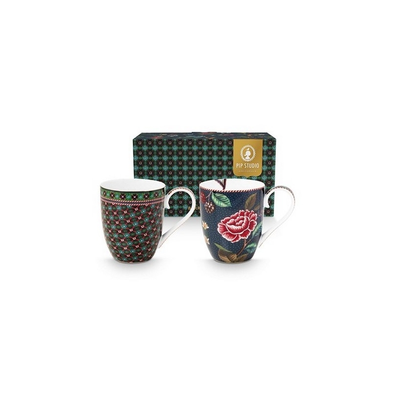 Coffret de 2 mugs XL Berry Blues Bleu - 450ml