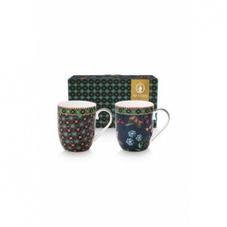 Coffret 2 petits mugs Berry Blues Bleu - 145ml