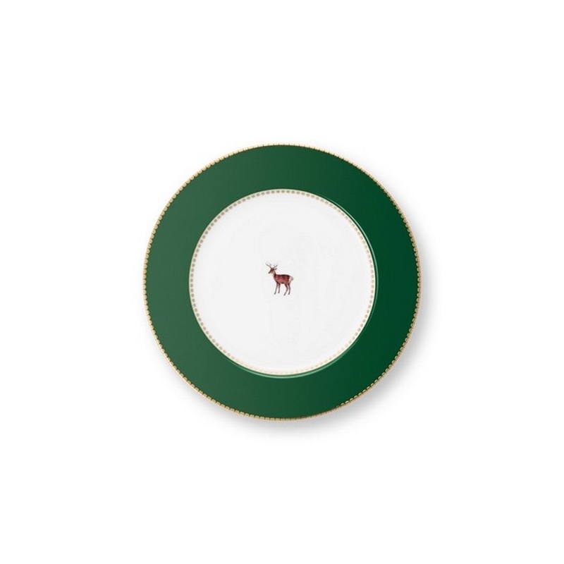 Assiette dessert Love Birds Vert Foncé - 21cm