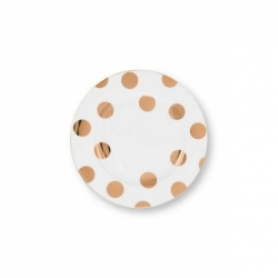 Assiette dessert Dot Delight Blanc/Or - 23cm