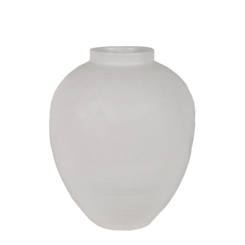 Vase Zalia grande jar Blanc - 60x60x64cm