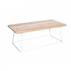 Table basse Palm beach blanc - 120x60x43cm