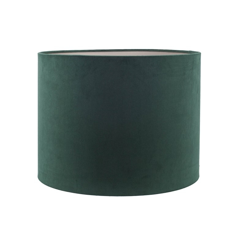 Abat jour velours Brighton rond Vert - Ø: 40x32cm