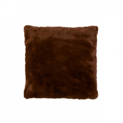 Coussin fourrure Lyall marron - 50x50cm