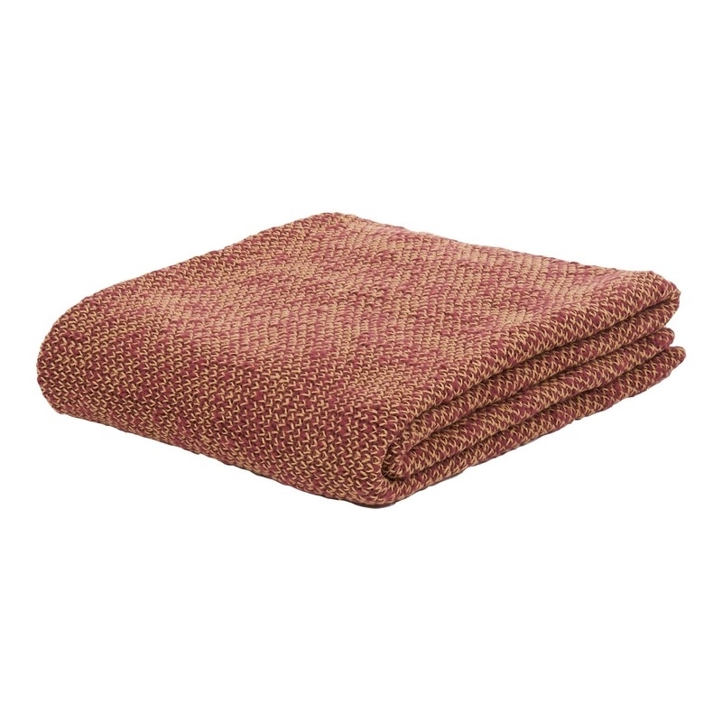 Plaid Qiana Violet Marron - 170x130cm