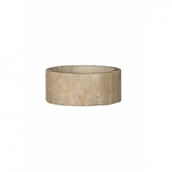 Bougeoir Travertine large S - Ø9,5x4cm