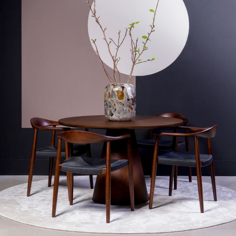 Table diner ronde Ohio frêne - Ø120X76cm