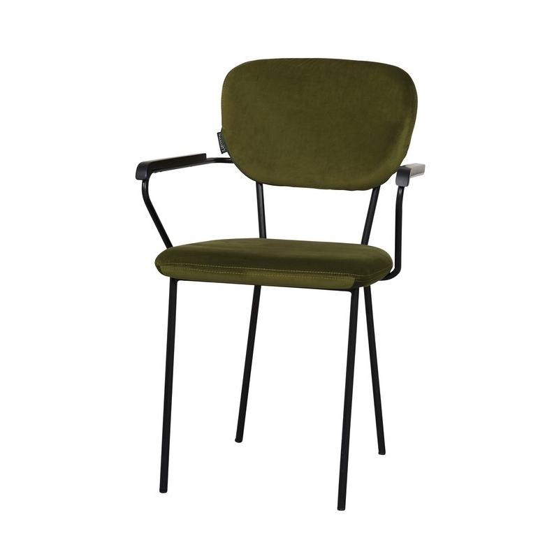 Fauteil diner Cleveland Vert - 56x52x85cm