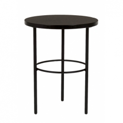 Table basse Radisson Noir rond - Ø: 80x35cm